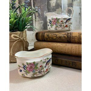 Vintage Aynsley Pembroke Open Sugar & Creamer Pitcher Bone China England